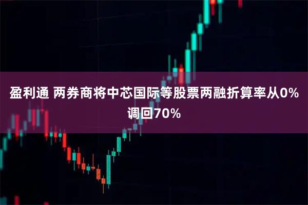 盈利通 两券商将中芯国际等股票两融折算率从0%调回70%